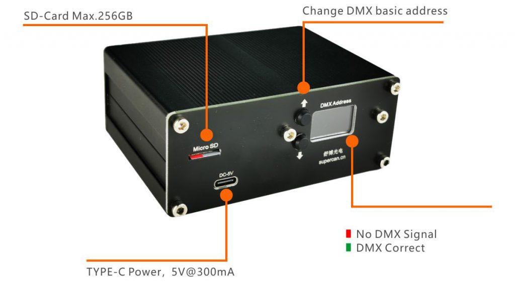 DMX HDMI Player Front