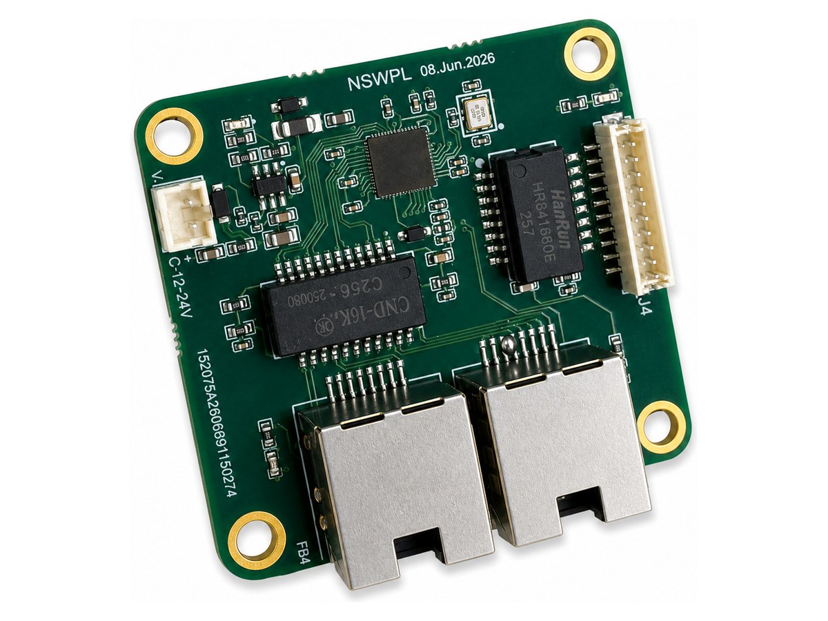 NSWPL network switch board front top view