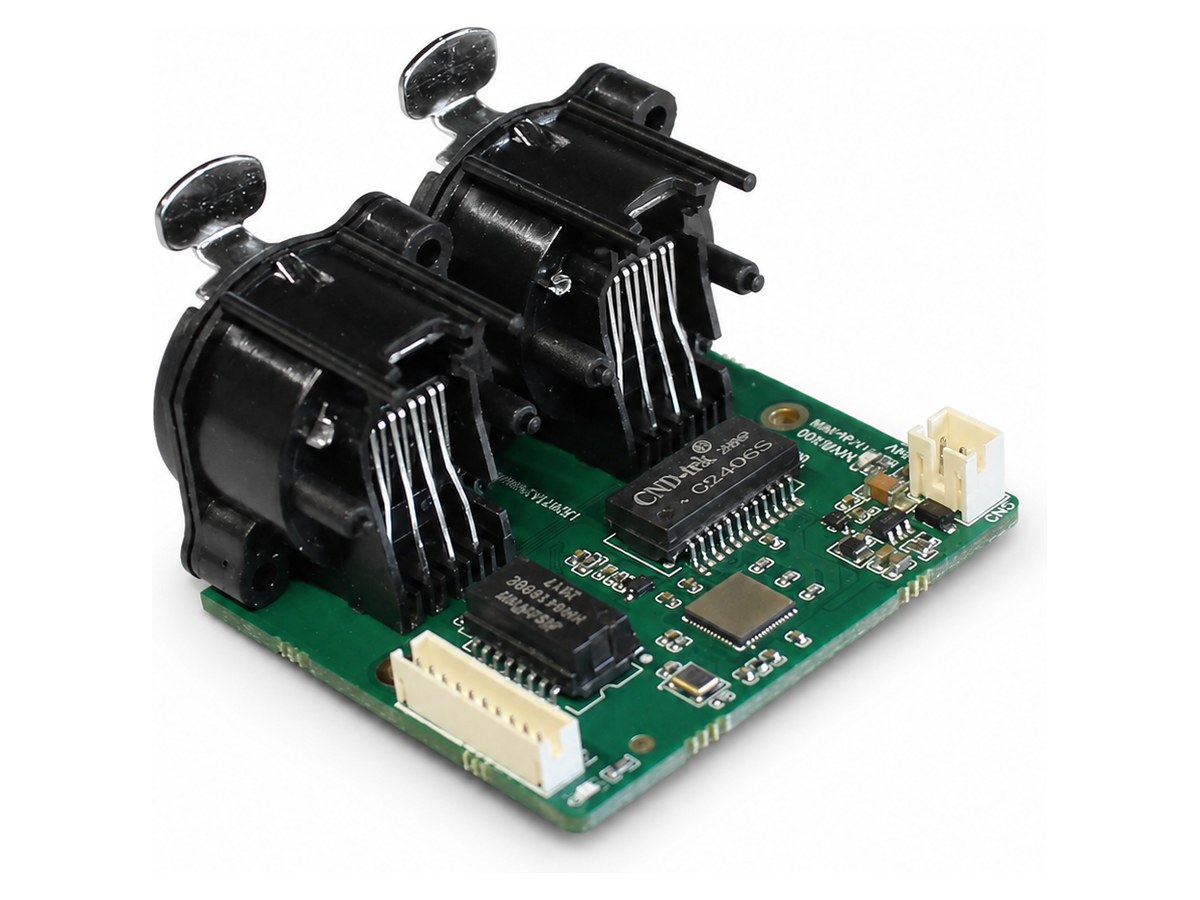 NWB300 board rear view showing the FB4 header, power connector and switch controller