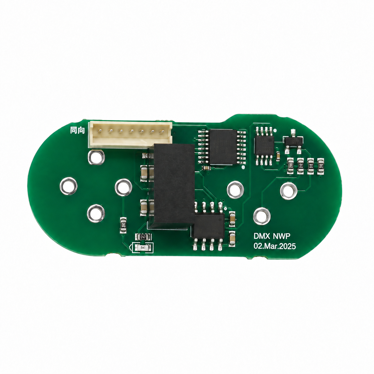DMX NWP electronics-assembled board for XLR assembly