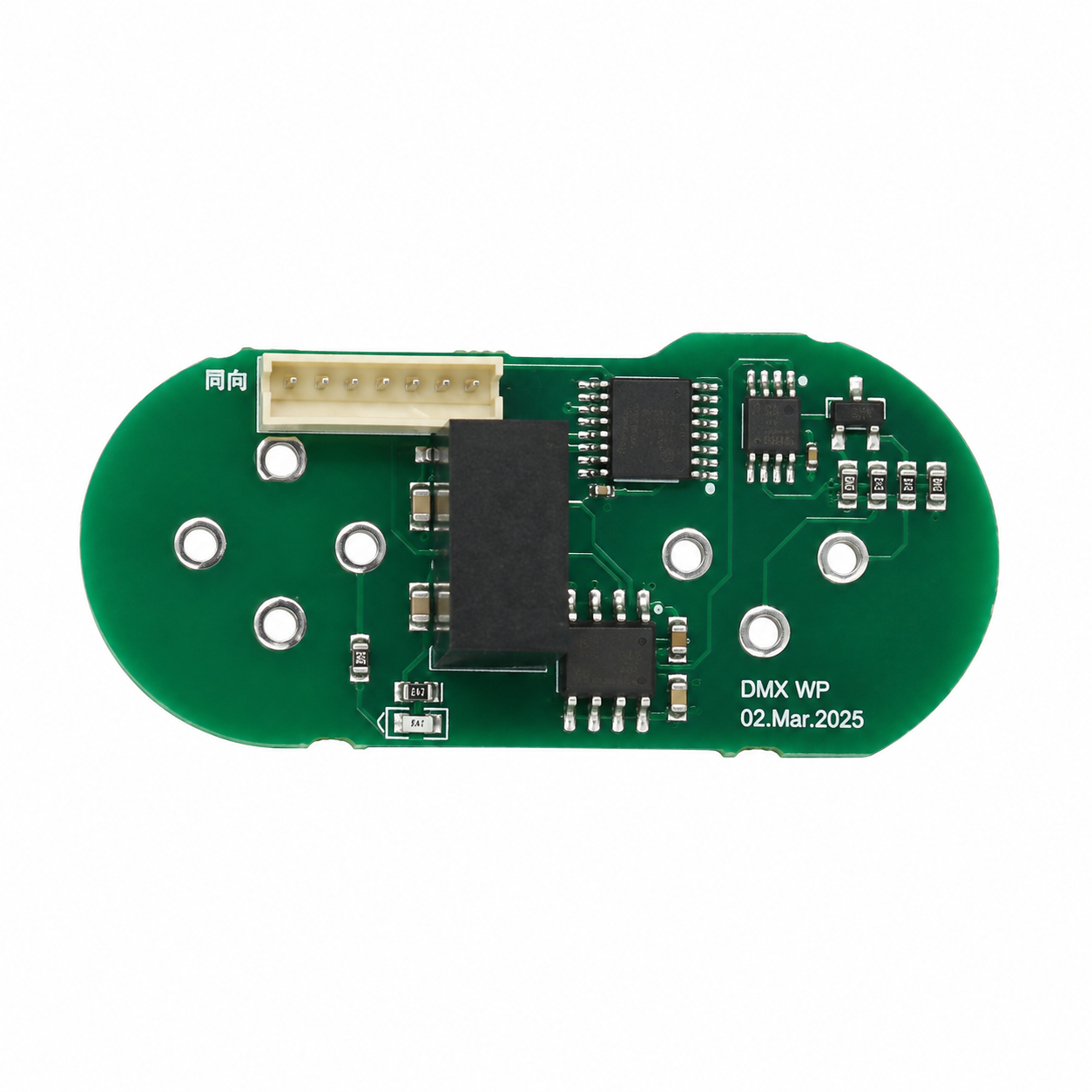 DMX WP electronics-assembled board for XLR assembly