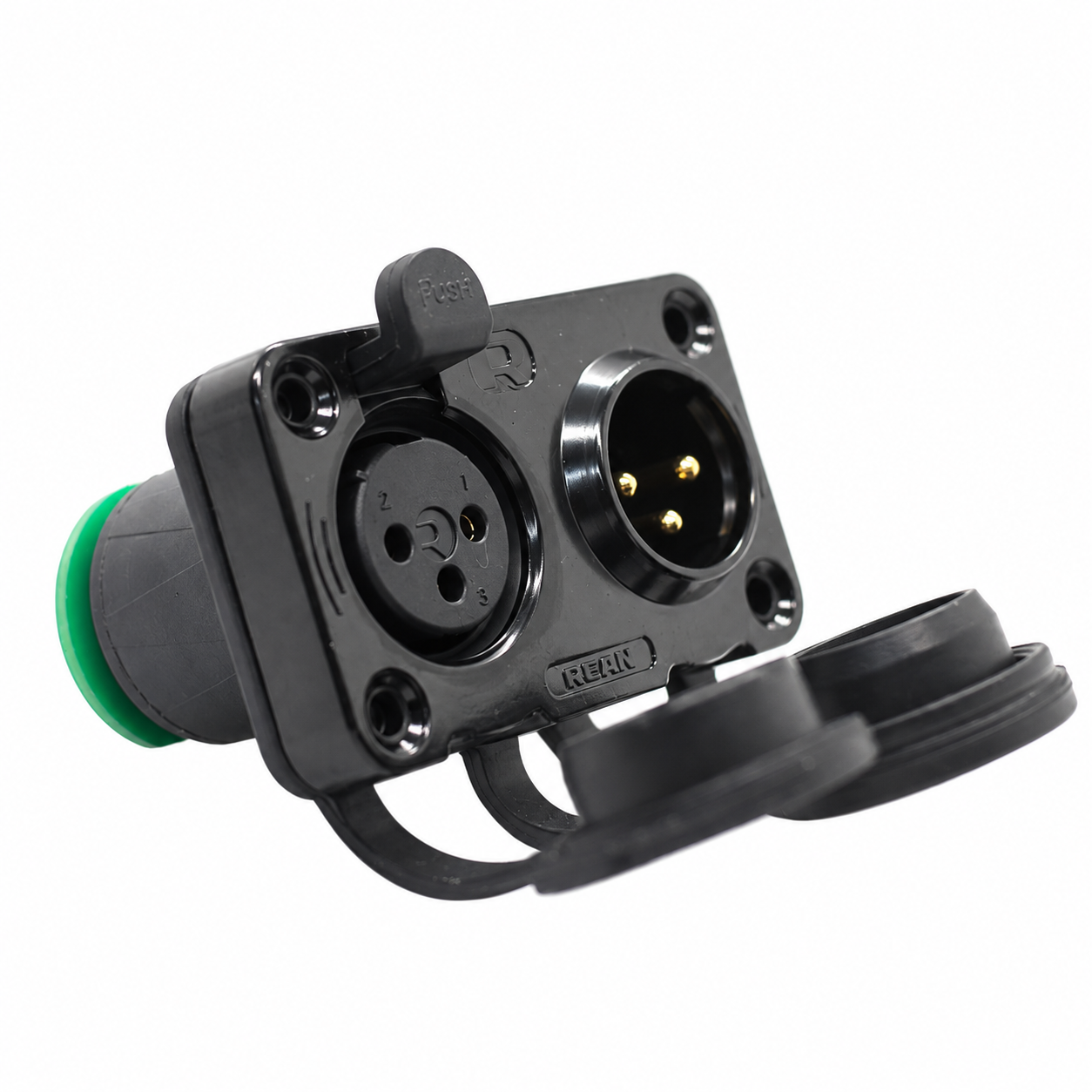 DMX WP interface with pre-soldered waterproof XLR connectors